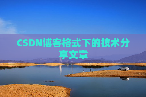 CSDN博客格式下的技术分享文章